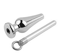 Plug anal en métal amovible avec œillet, tunnel anal à ouverture creuse avec bouchon, petit plug anal, tunnel de lavement, plug anal, douche de dilatation de l'anus, pour débutants, hommes et femmes