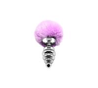 Plug anal en métal Fluffy Twist L