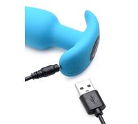 Plug Anal En Silicone 21X Avec Télécommande - Bleu