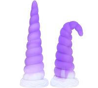 Plug anal en silicone doux, Suction Cup 2.63in, 7.08in insérable, violet pour débutants