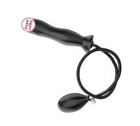 Plug anal en silicone gonflable réglable de 51 cm, noir, étanche