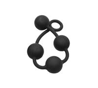 Plug anal en silicone unisexe 4 perles de traction boules anales jouet BDSM，M