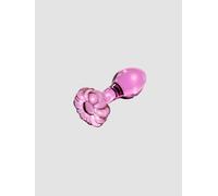 Pipedream Plug anal Icicles N°48 en verre poignée fleur Rose