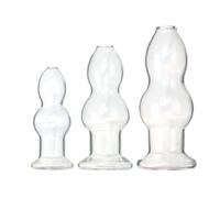 Plug Anal en Verre Plug Anal Creux Extenseur Anal Transparent Spéculum d'expansion Anal, Dilatateur Vaginal Massage de la Prostate Lavement Tunnel Anal Plug Sex Toy(S)