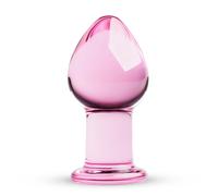 Plug anal en verre rose