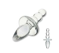 Plug Anal en Verre Titus Beaded Transparent