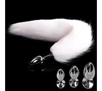 Plug Anal Érotique Queue De Renard, Plug Anal Fétiche Queue De Renard Sexy Cosplay Anal Pointe Conique Queue De Renard Jouet Anal pour Hommes Femmes Couples Sex Toy Jouet Anal (L Plug Anal)