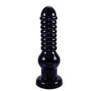 Plug Anal Géant de 24 cm avec Ventouse XXL Plug Anal Gode Anal Extra Large Dilatateur d'Anus Masseur de Prostate Masturbation Vaginale Butt Plug Entraîneur Anal Sex Toy pour Hommes Femmes(Schwarz)