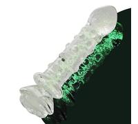 Plug Anal Gode verre pointillé, 16cm en cristal gode phosphorescent Stimulation du point G Jouet sexuel pour hommes, femmes et couples