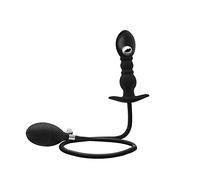 Plug anal gonflable avec boule en acier, perle de traction, dilatateur anal en silicone, jouets sexuels SM pour hommes et femmes (A)