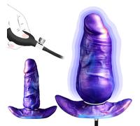 Plug Anal Gonflable en Silicone Coloré 17-22cmØ4,1-10cm avec Pompe Manuelle