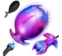 Plug Anal Gonflable XXL avec Pompe - Butt Plug Magnétique Inflatable, Dildo Anal avec Base en T, Extensible pour Jeux BDSM Homme Adulte
