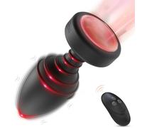 Plug Anal Lumineux Vibromasseur,Femme Hommes Vibromasseurs Anal avec Télécommande et 10 Modes de Vibration,Plug Femme Débutante,Plug Anale,Prostate Homme,Sex Toys Anals