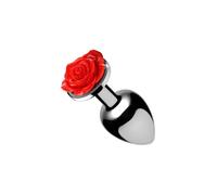 Plug Anal Métal Bijou Red Rose Medium