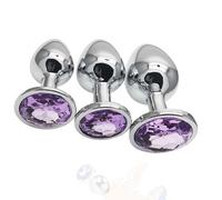 Plug anal métallique en forme de cœur violet, pour les femmes adeptes du SM à porter lors de leurs sorties, dilatateur érotique, accessoire pour flirter et pimenter la vie amoureuse