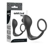 Plug Gode Anal Prostate en Silicone avec Anneau Pénis Cock Ring