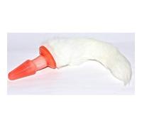 Plug Anal Queue Blanche En Fausse Fourrure