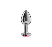 Plug anal Secretplay Metal en couleur fucsia 8 cm, Largeur 80 mm, Longueur 80 mm, Profondeur 140 mm, Rayon Couple, Poids 0.100 Kg, Couleur Argent