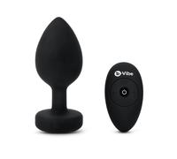 Plug anal télécommandé - B-Vibe Vibrating Jewel Plug XXL Noir