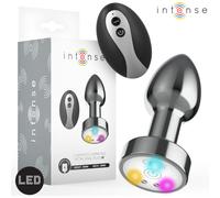 Plug Anal Vibrant en Métal avec Lumières Led et Télécommande - Taille M