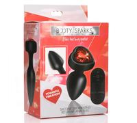 Plug Anal Vibrant En Silicone Rouge En Forme De Cœur Avec Télécommande - Petit