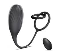 Plug Anal Vibrant Et Masseur De Prostate 3-En-1 Télécommandé Pour Homme | Plug Anal Rechargeable 10 Vitesses Avec 2 Anneaux Péniens | Sextoys Pour Couples, Jeux Solo, Femmes Et Hommes