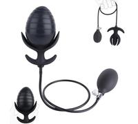 Plug Anal XXL Gonflable en Silicone avec Pompe Magnétique - Dilatateur Anal Ajustable pour Stimulation Prostatique, Anal Trainer/Dehner pour Couples