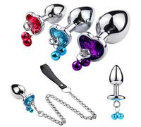 Plug Anale Chaîne de Traction cloche Plug Anal perles anales en métal perles anales érotiques en cristal godemichet Anal jouets sexuels Pour femmes Gay Bdsm