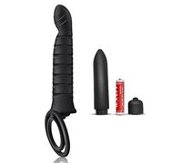Plug Anale Double pénétration Strap on Anal Vibrator Pour Couples Gode Vibromasseur Anal Plug G Spot Vibromasseur Intime Adult Sex Toys (Single Modes Battery C)