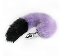 Plug Anale Femme Homme Gay Les Avec Bulbe pileux de queue Massager Érotisme SM Accessoires anals d'expansion vestibulaire Harness Geschirr (D)