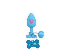 Plug Anale Femme Homme Gay Les Avec Strass Massager Érotisme Vibrant Point g Plug Anal Vestibulaire (Bleu)