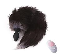 Plug Anale Sex Toy Tail Plug Anal Vibromasseur Télécommande Sans Fil Vibrant Butt Plug Anus Adulte Jeu Cosplay Accessoires (B Avec Télécommande)