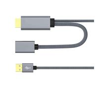 Plug and Play Convertisseur HDTV vers DisplayPort plaqué or pour synchronisation vidéo 4K60Hz Musique Vidéo non requise Installation 4K60Hz Vidéo HDTV vers Displayport Adaptateur