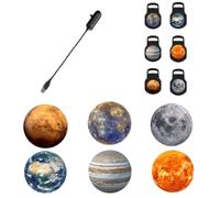 Plug and Play HD Star Projector, 4K HD 13-in-1 Planetarium Star Projector with 360° Rotation, Auto-Off Timer, Ultra-Quiet Galaxy Night Light for Bedroom, Kids, Adults & Home Decor，Moon 6pcs