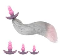 Plug Anus Femme Avec Queue Queue De Renard Adulte Plug Ensemble,B-S | Fox Tail Plug Queue Fourrure Renard De Adulte Ensemble Anus Femme Homme D'animaux Silicone Anal Anale Butt Plugs Anals,B-S