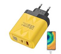 Plug de Chargeur Type-C, Chargeur Rapide Type-C - Head de Chargeur Multi-Port de 120W | Plugure de Voyage de Protection de la sécurité pour la Console de Jeu, tablettes, Casques