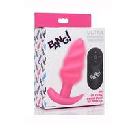 PLUG DE SILICONA SWIRL CON 21X VIBRACIONES - ROSA