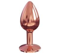 Plug Dorcel Diamond S - plug anal en aluminium, petit (or rose)