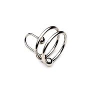 Plug d'Urètre Stop Sperme avec Double Anneaux pour Gland