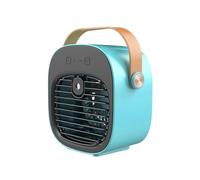 (Plug in,Blue)Portable Airs Conditioning Cooling Fan 3 Speed 4000mah Desk Fan USB Mini-Personal Airs Cooler for Room Tent