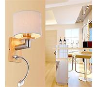 Plug in Moderne LED Wall Lamp Lights Fixtures Reading Bedroom Home Lighting Wooden Wall Light Applique Murale 220v
