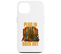 Plug in Rocks Out Stories Guitare Musique T-Shirt Coque pour iPhone 13