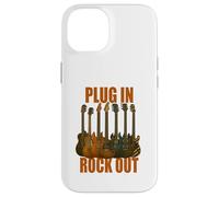 Plug in Rocks Out Stories Guitare Musique T-Shirt Coque pour iPhone 14