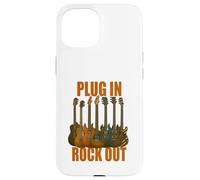 Plug in Rocks Out Stories Guitare Musique T-Shirt Coque pour iPhone 15