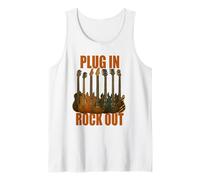 Plug in Rocks Out Stories Guitare Musique T-Shirt Débardeur