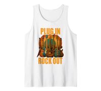 Plug in Rocks Out Stories Guitare Musique T-Shirt Débardeur
