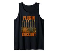 Plug in Rocks Out Stories Guitare Musique T-Shirt Débardeur