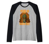 Plug in Rocks Out Stories Guitare Musique T-Shirt Manche Raglan