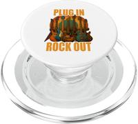 Plug in Rocks Out Stories Guitare Musique T-Shirt PopSockets PopGrip pour MagSafe