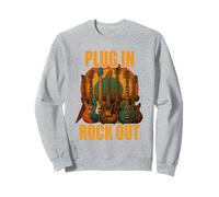 Plug in Rocks Out Stories Guitare Musique T-Shirt Sweatshirt